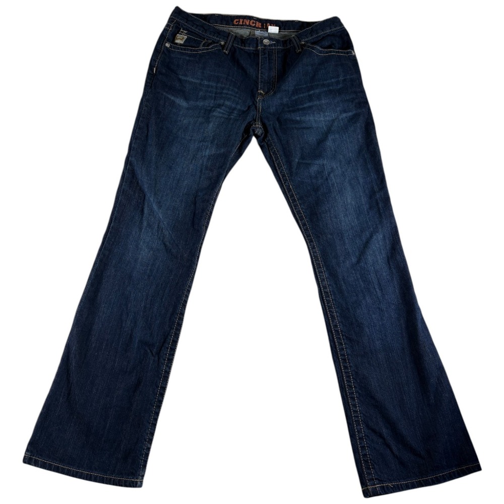 Cinch Ian Slim Fit Bootcut Jeans Mens 35x32 Cotton Stretch Dark Wash Mid Rise
